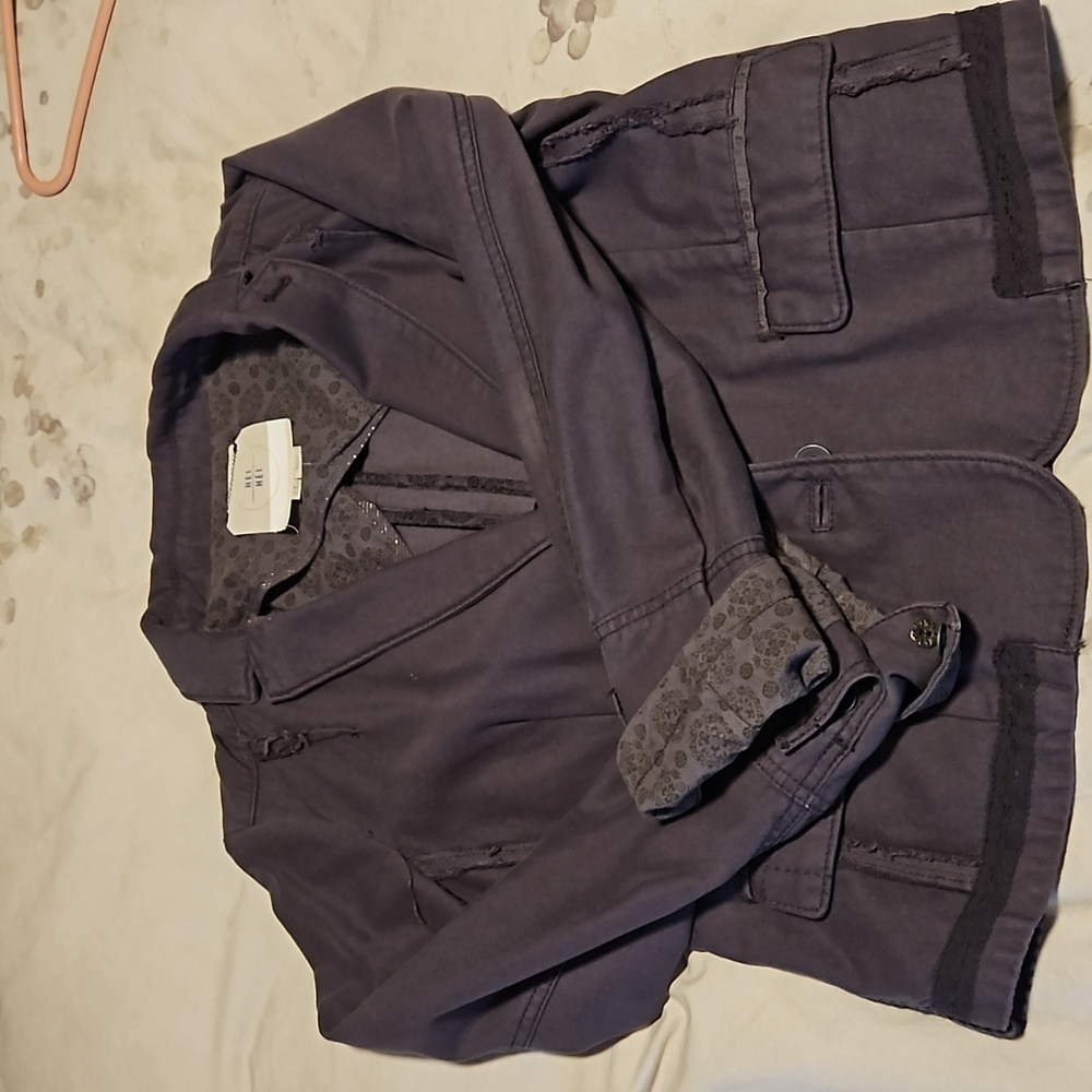 Fun multi texture and fabric blazer